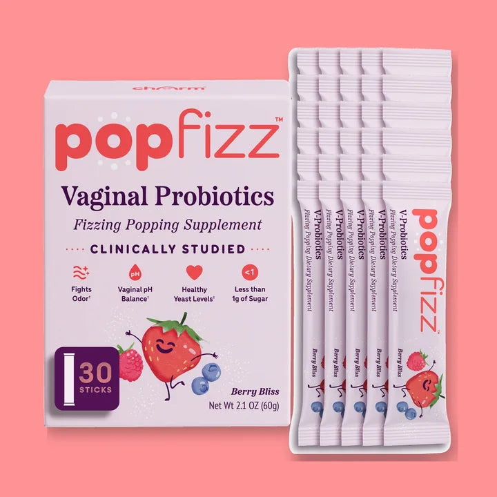 PopFizz vaginal probiotic box and daily sticks